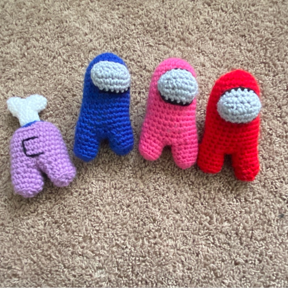 Hand Made Among Us Crochet Plushies